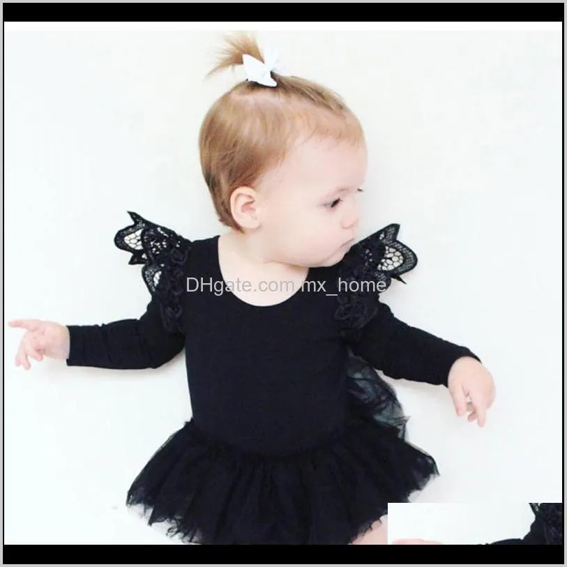 infant girls solid rompers 3 design spring long sleeve cotton solid lace mesh jumpsuit kids onesies girls outfits 0-3t