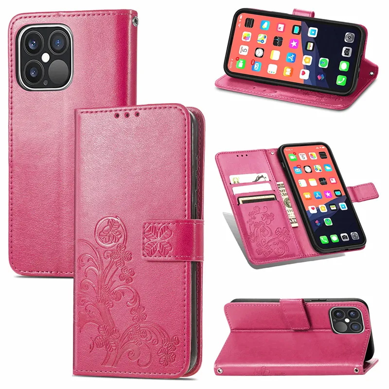 Przypadki koniczyny Clover Case z gniazda kart do iPhone 13 Pro max 12 mini 11 xr 8 plus kwiat koronki