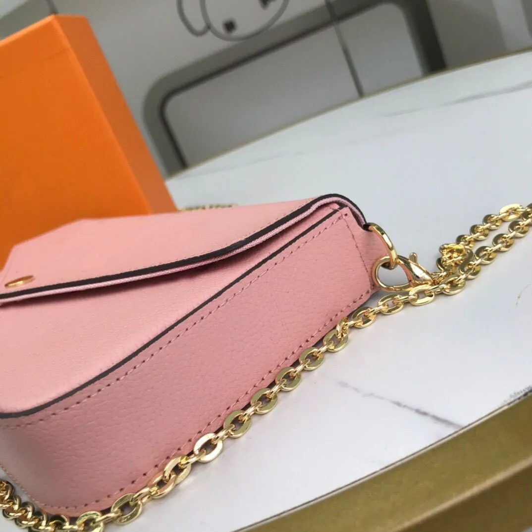 2021 Classic high quality luxurys designers totes Bags Purse POCHETTE handbag Chain package Shopping Flower Shoulder Bag Coin Purses Crossbodys with box free ship