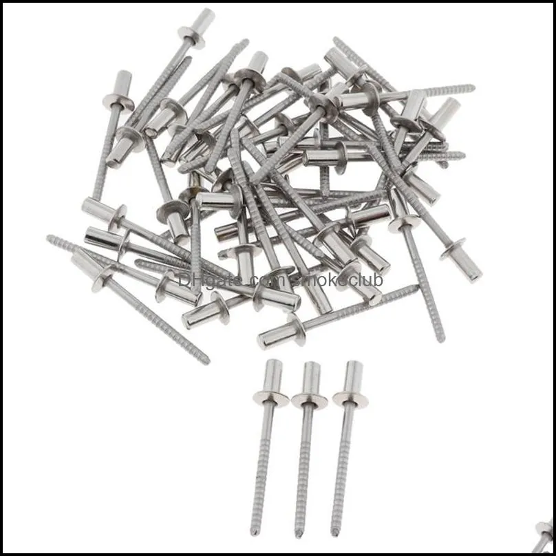 Sports de plein air en acier inoxydable M-6.4Mm Décoration des ongles Rivets aveugles en aluminium Rivet Qualité Remplacement Tackles Accessoires de pêche Drop Del