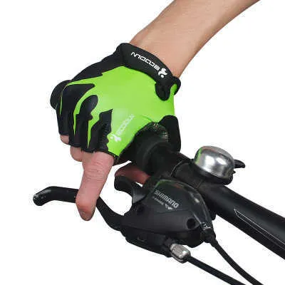 Radfahren Anti-slip Anti-schweiß Männer Frauen Half Finger radfahren Handschuhe Atmungsaktive Anti-shock Sport Handschuhe Fahrrad handschuh sommer H1022