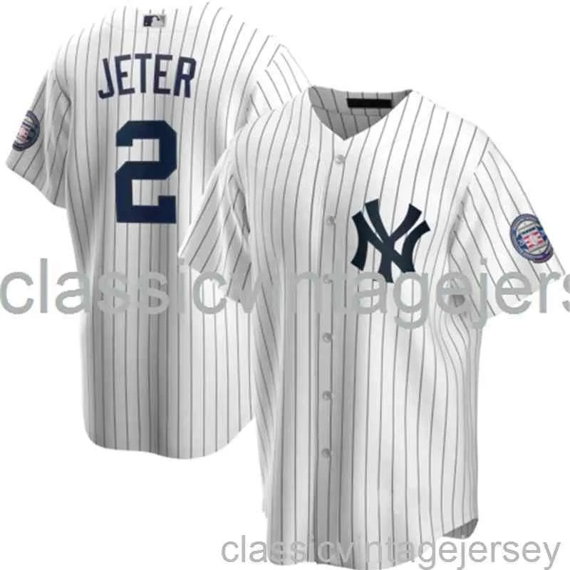 Derek Jeter #2 Stripe Baseball Jersey XS-6xl Siched Men Men Men Youth Baseball Jersey