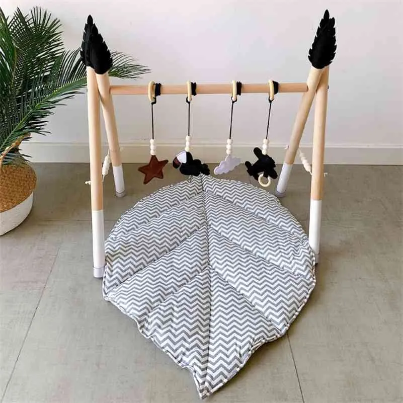 Baby Game Blanket Tree Leaves Floor Carpet Soft Cotton Climbing Pad Play Mat for Infants Children's Room Decoration 210402