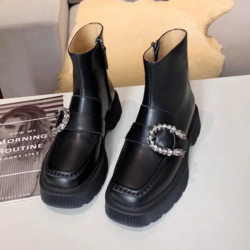 Desi gners Martin Boots Black Color Ankle Designers Women Highet Quality Winter Non Slip with box size35-40