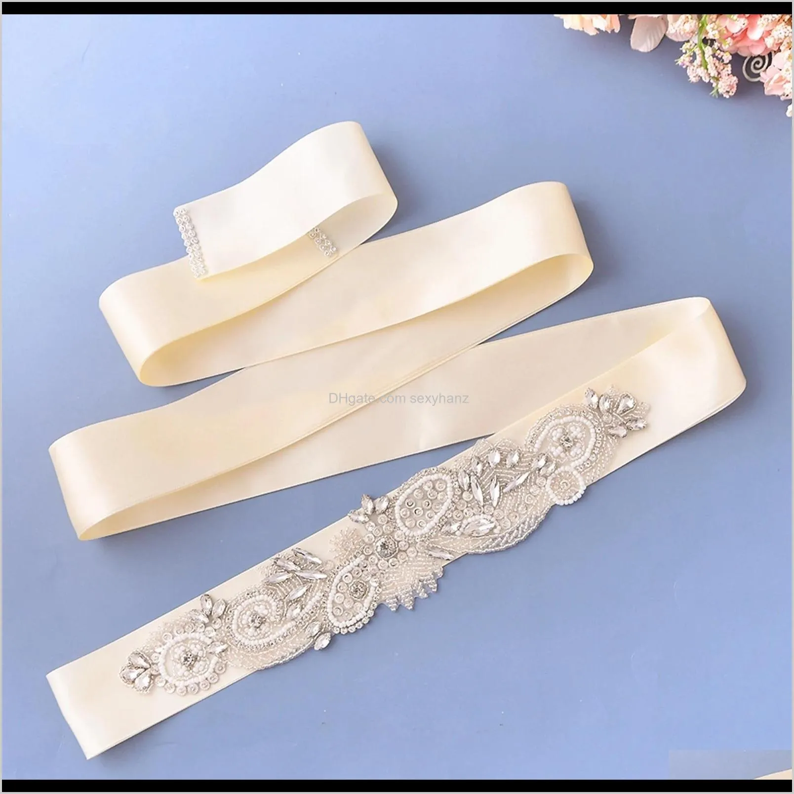 luxurious bridal belts with rhinestone and pearl bridesmaid bride wedding dress accessories women prom evening dresses belt