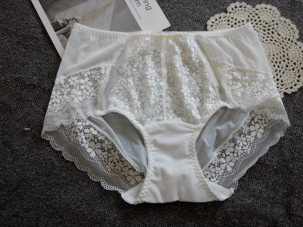 High Quality Black And White Cotton Crotch Lace Hipster Panties