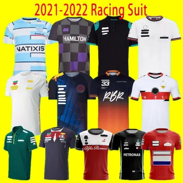 21 22 F1 F1 Formula One Corrida Team Team Logotipo Fábrica Uniforme Polo de Manga Curta T-shirt Homens 2021 2022 Retro 1991 Vintage Sets Clássico Verão Tailandês Qualidade Jersey Wear