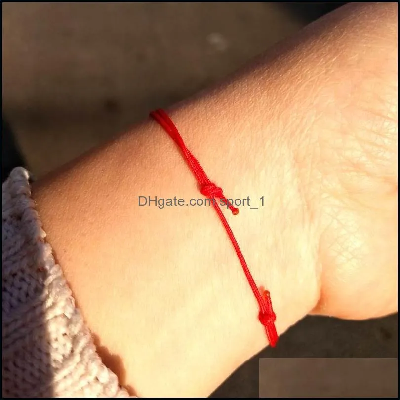 Simple Thin Lucky Red String Bracelet Wax Rope Friendship Bracelets Bangles Pulseras