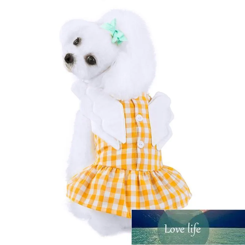 Vestido de cão vestido de estimação saia de algodão treliça princesa estilo filhote de cachorro respirável verão vestuário s / m / l / xl / xxl preço de fábrica especialista design de qualidade mais recente estilo original