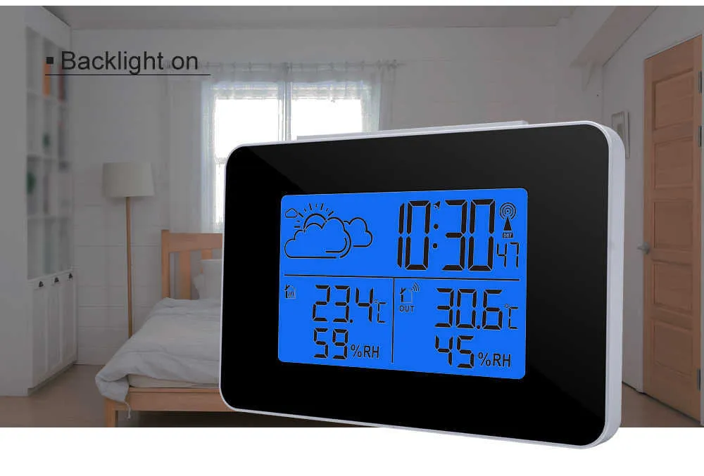 Wholesale FanJu FJ3364 Digital Alarm Clock Weather Station Wireless