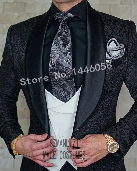 2022 Purple Black Coat Suit For Groom Slim Fit Wedding