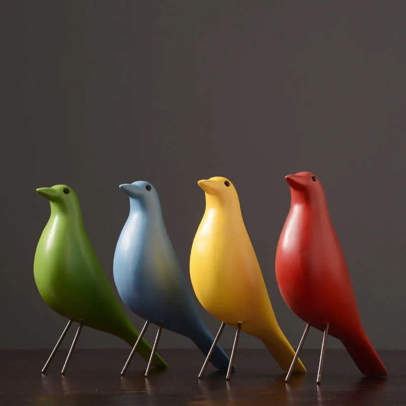 Artificial To Decorate Home Decoration Modern Sculptures Living Room Resin Decorative Birds Creative Animal Figurines