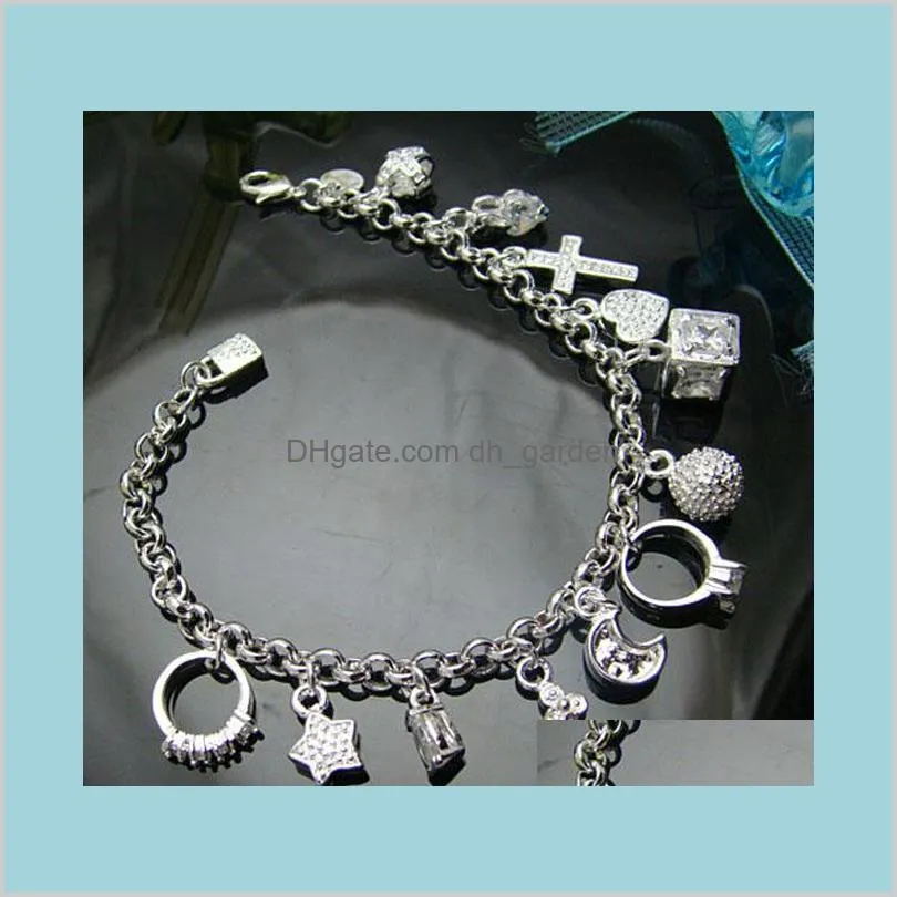 wholesale - retail lowest price christmas gift, shipping, new 925 silver fashion bracelet ps1354