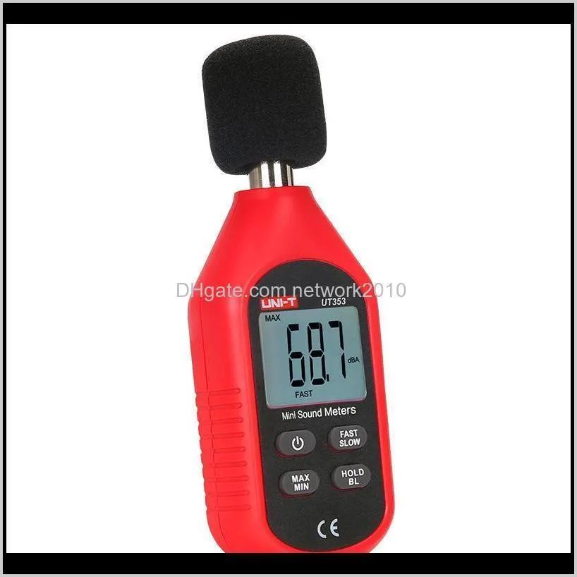 uni-t ut353 noise measuring instrument db meter 30~130db decibel monitoring indicator testers mini audio sound level meter decibel