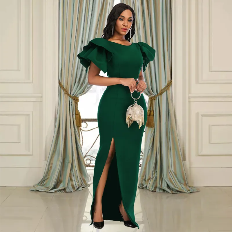 designer emerald green short sleave dress formal for wedding Rosemary Green Corset Dress – celticfusiondesign main image 1