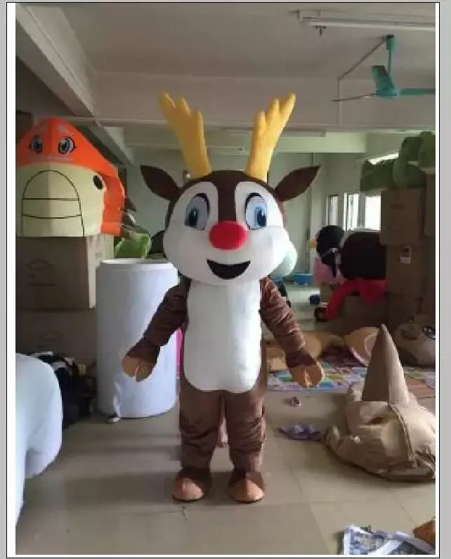 Performance Deer Baby Mascot Costumes Halloween Fancy Party Dress Cartoon Character Carnival Xmas Easter Advertising Birthday Party Costume Outfit