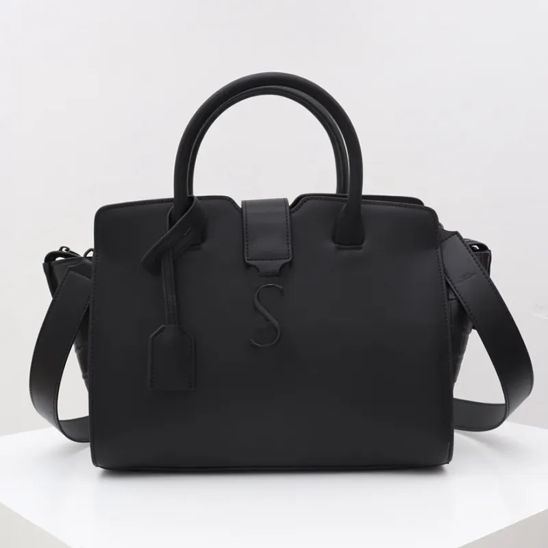 5A + designer de luxo saco comercial bolsas senhora tote completo preto na moda trapézio de trapézio de couro genuíno bolsas de ombro 2022