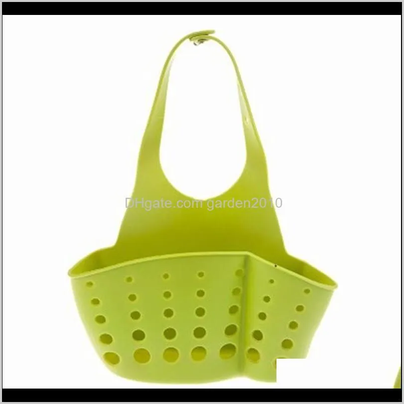 1pcs kitchen holder suction basket storage double sink pouch drain sponge rack box kitchen organizer hanging storage hold