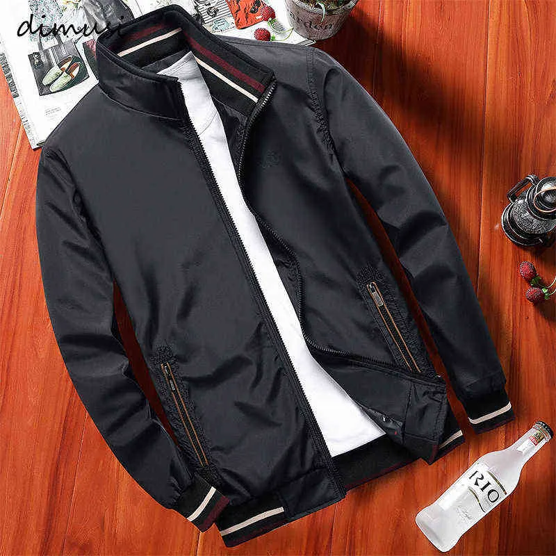 DIMUSI Mens Winter Bomber Jacket Fashionable Zipper Hip Hop Style