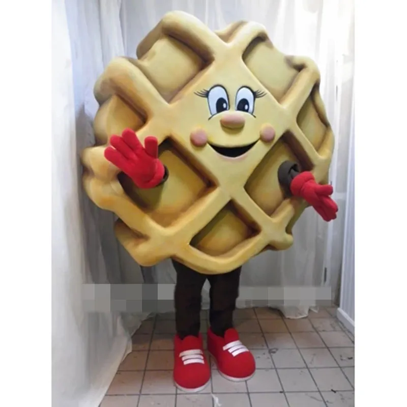 Stage Performance Tasty Waffle Props Mascot Costume Halloween Christmas Fancy Party Cartoon Character Outfit Suit Adult Women Men Dress Carnival Unisex Adults