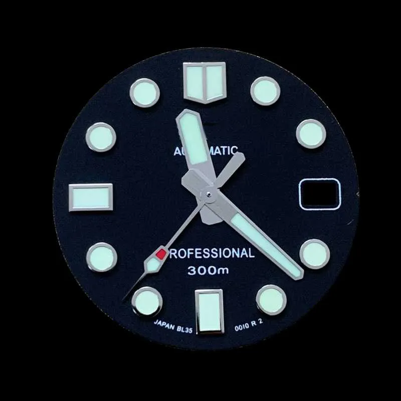 Repair Tools & Kits Modified 28.5mm 3-point And 4-position Japanese C3 Luminous Black Watch Dial Fit For NH35 Automatic Movement
