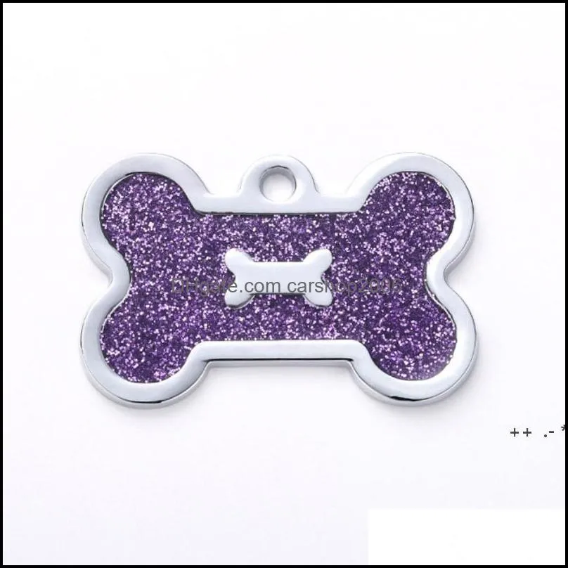 Dog Tag,Id Card Supplies Pet Home & Garden Bone Glitter Cat Id Tag Aessories Engraved Puppy Name Phone Number Gwe10373 Drop Delivery 2021 Ol