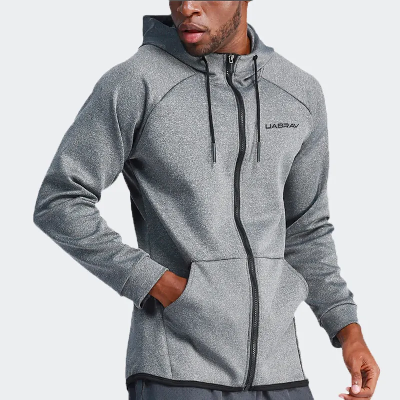 Veste de sport décontractée à la mode, manteau à capuche pour homme, coupe-vent, vêtements d'extérieur, Fitness, automne hiver, manteaux avec fermeture éclair