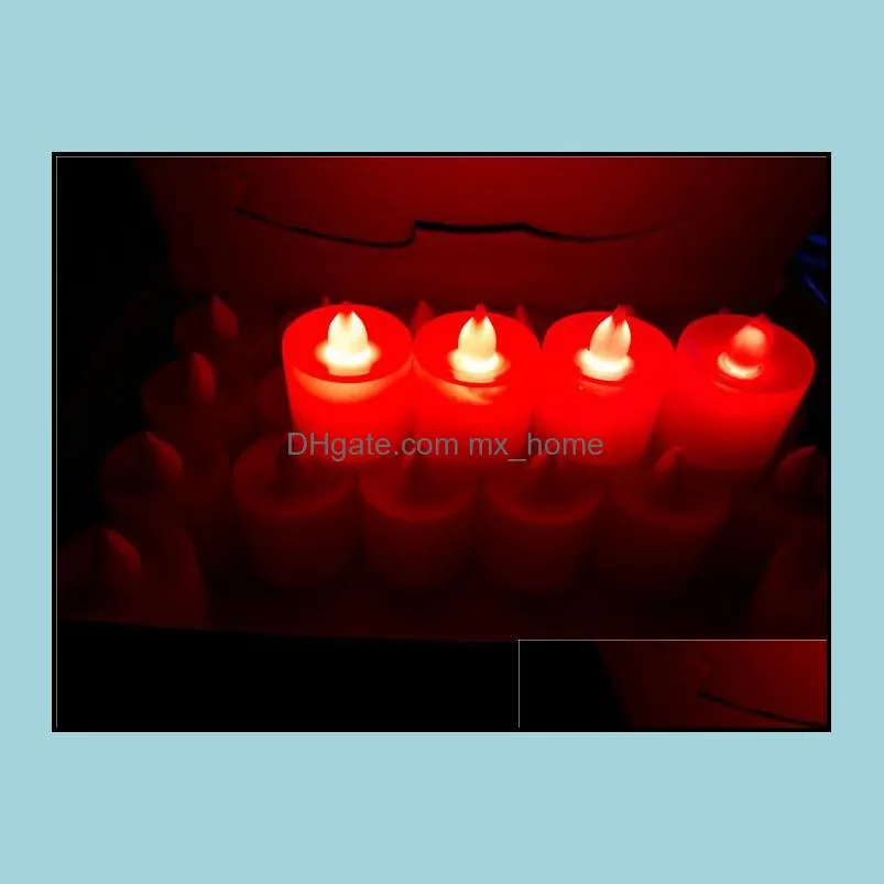 3.5*4.5 cm LED Tealight Tea Candles Flameless Light Battery Operated Wedding Birthday Party Christmas Decoration J082002# DHL