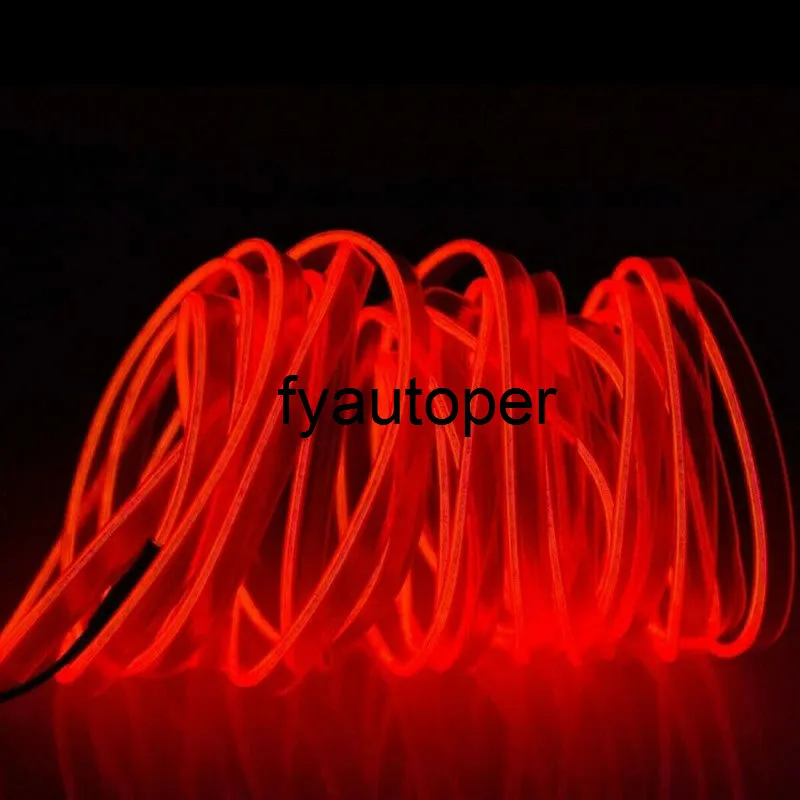 5 Metri LED Rosso Auto Intrattenimento Auto Luce Vento Interni