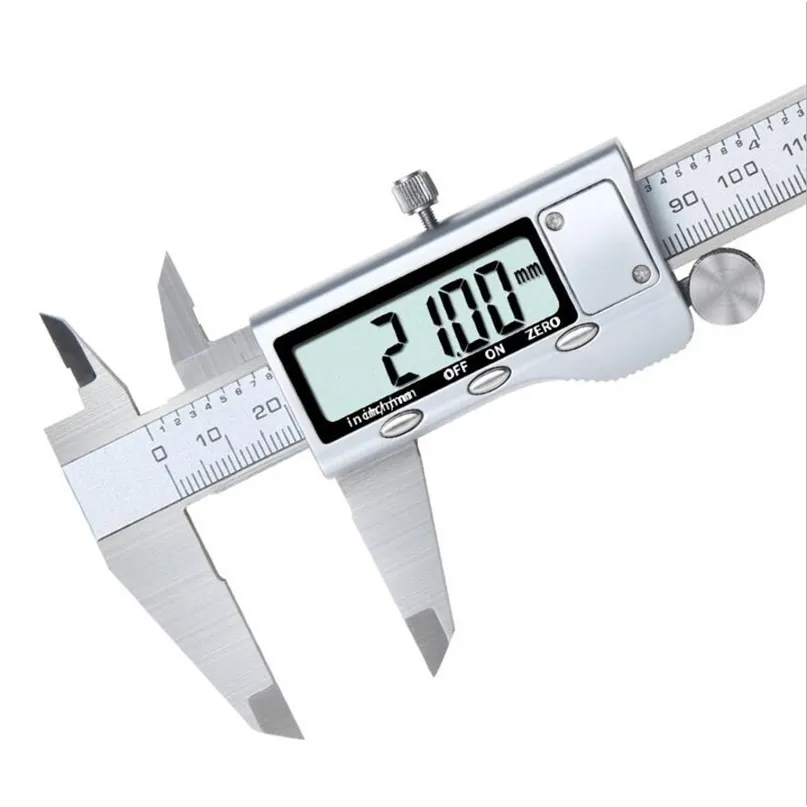 Metal 150mm Stainless Steel Electronic Digital Vernier Caliper Micrometer Measuring Gauge 6-Inch 210810