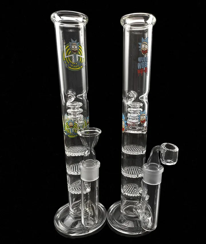 Bongs Triple Percolateur Bong Conduites D'eau Cendrier Cage À Oiseaux Perc Dab Rigs 18.8mm Joint Oil Rig Verre Brûleur À Huile cheechshop