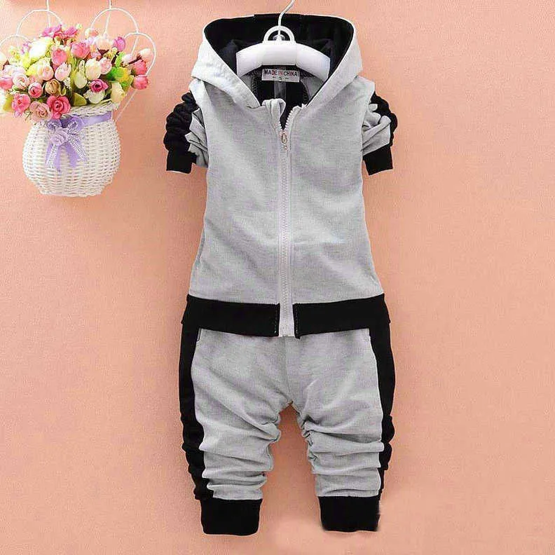 Girls Boys Toddler Brand Suits Children Sports Jacket+Pants 2pcs/sets Clothes Set Kids Tracksuits