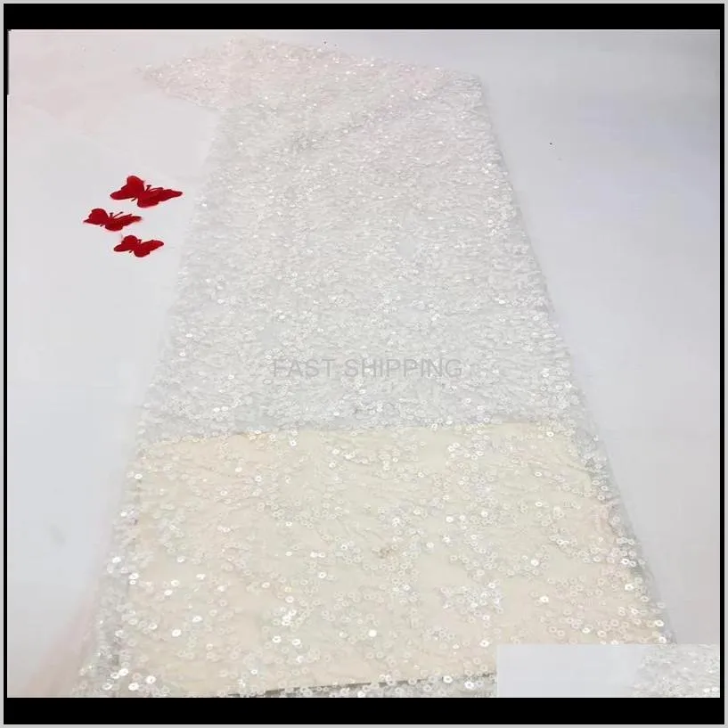 African Sequins Lace Fabric Nigerian Lace