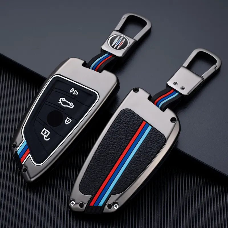 Copertura della cassa chiave dell'automobile Fob Key Bag Styling Accessori auto Portachiavi Suit per BMW 2 3 5 7 Series 6GT X1 X3 X5 X6 F45 F46 G20 G30 G32 G11 G12 F48 G01 F15 F85 F16 F86