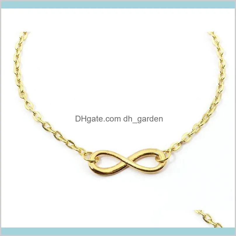 ready stock fashion personalized infinity couple bracelet simple number 8 925 silver plated chain bracelet for womens