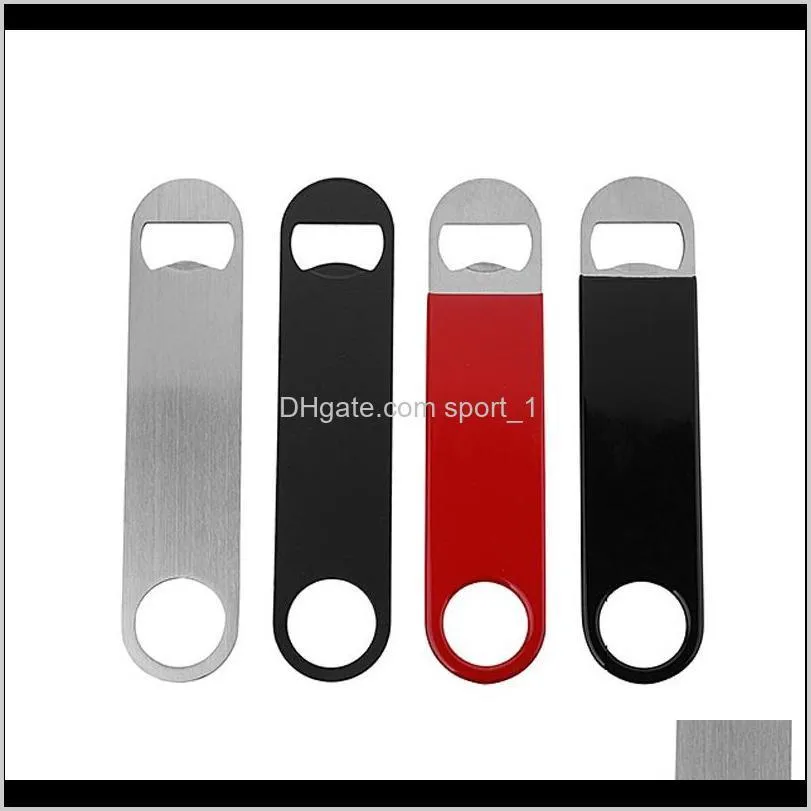 Openers Unique Stainless Steel Large Flat Speed Cap Remover Bar Blade Home El Professional Beer Bottle Opener Lx2277 4Mrma Bbhim