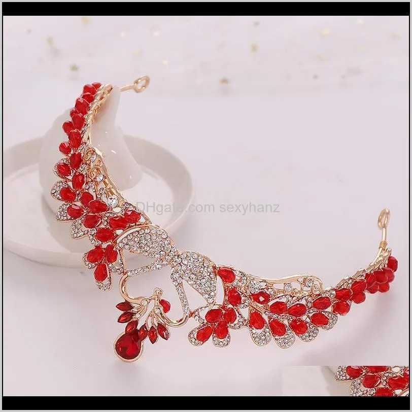 bridal jewelry korean crystal crown hair band children`s dress accessories catwalk tiara prom headdress accessories