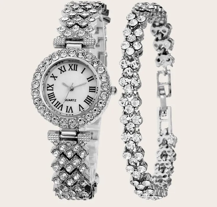 Mulilai 32mm Fashion Style Luxe Diamond Womens Horloges Elegante Quartz Dameshorloge Armband Horloges Set Gift