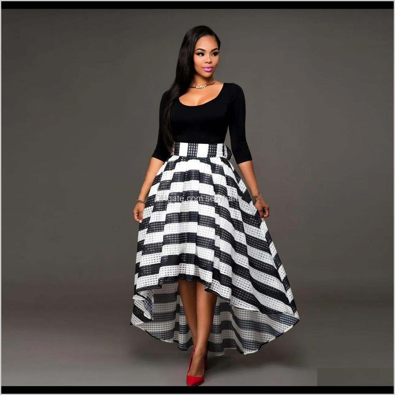 2019 women long formal party cocktail striped dresses prom gown female dress women dress ladies sexy