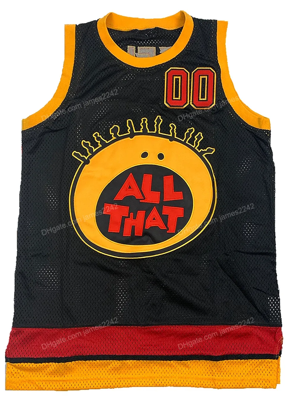 Ship from US Kel Mitchell #00 All That Basketball Jersey Men's Stitched Black Size S-3XL Jerseys
