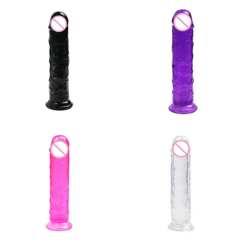 Nxy dildo's doorschijnend zachte jelly grote dildo realistische nep dick penis butt plug seks speelgoed voor vrouw mannen vagina anale massage vrouwen speelgoed 0121