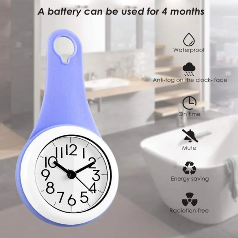 Orologio Da Bagno Digitale Con Ventosa - Impermeabile, LCD, Con Supporto Da Tavolo - Foto 4