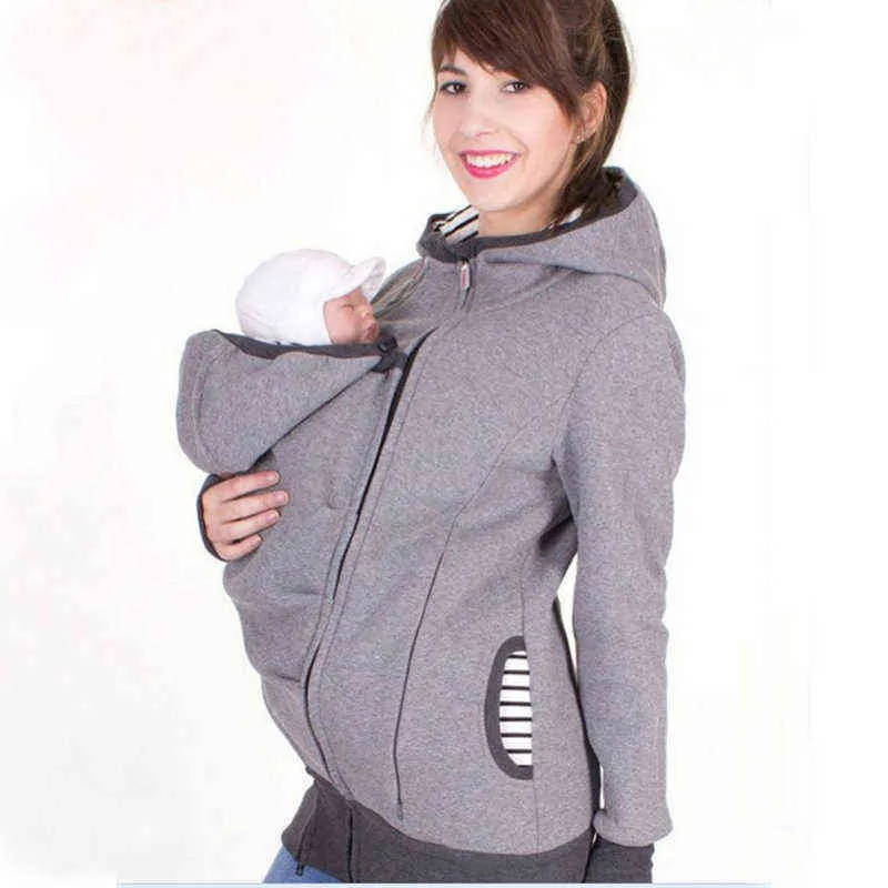 BATTERLOVER 2017 Parenting Baby Carrier Mother Kangaroo Hoodies Women Hoodies Sweatshirt Woman Hooded Sweatshirts Outerwear