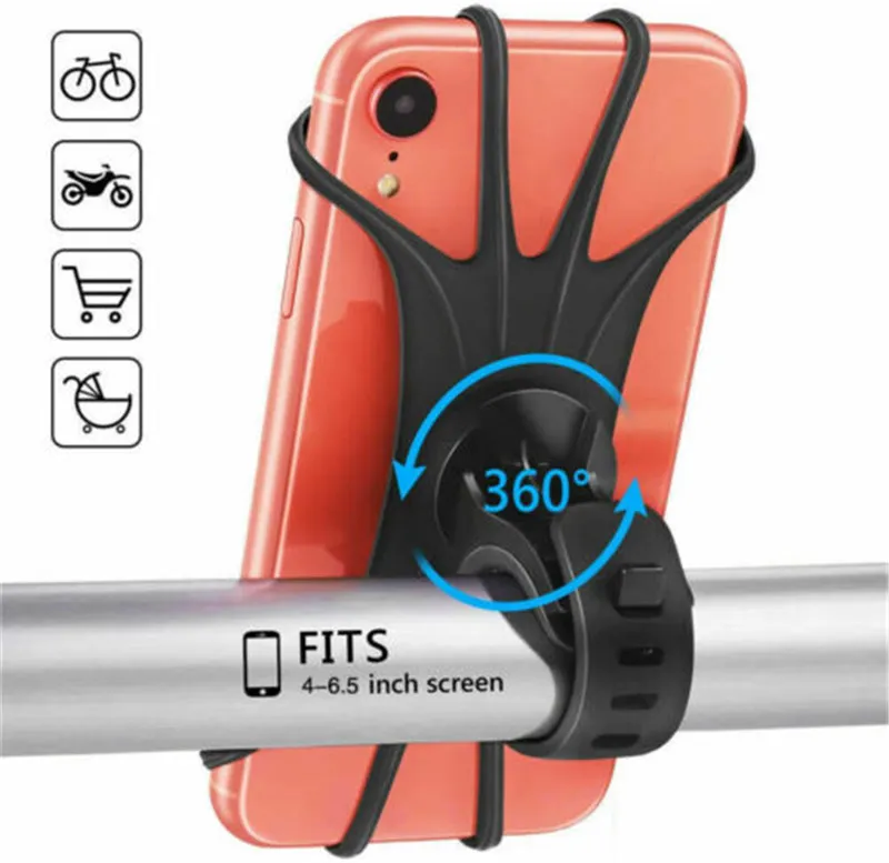 Bike Smartphone Finger Holder Bicycle Bracket Mount Stand 360