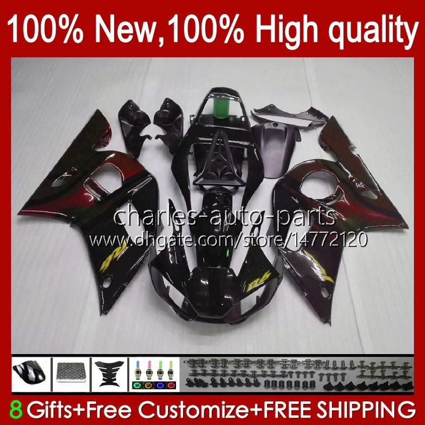 Bodywork For YAMAHA YZF 600 CC YZF-600 YZF-R6 1998 1999 2000 2001 2002 Bodys 1No.97 YZF600 600CC YZF R6 R 6 98-02 YZFR6 98 99 00 01 02 OEM Full Fairing Kit red flames hot