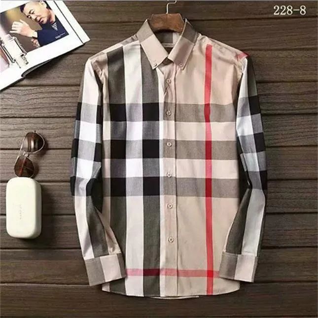 2023 Luksusowe designerskie koszule męskie Moda Casual Business Social and Cocktail Shirt Spring Autumn Stuming Najbardziej modne