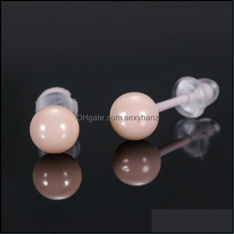 Stud Cute 8mm Ball Ceramic Earings For Women Fashion Jewelry Anti-allergy Party Accessories Earring Jewellry