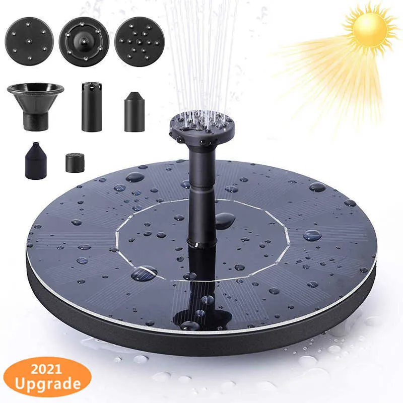 Solar Fountain Pump, Water Powered Pump for Bird Bath, Ponds, Garden, Outdoor and Aquarium 210713