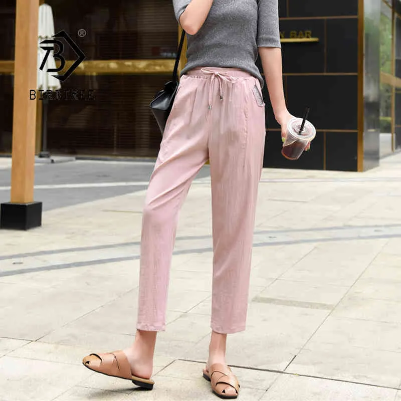 Summer Thin Wide Leg Ice Silk Harem Retro Women Casual Loose Black Trousers High Waist Pants Plus Size S-3XL B14308X 210416