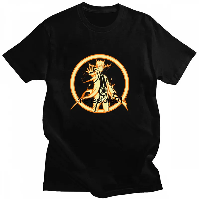 2021 Sommer Neue T-Shirt Naruto Yuzhibo Sasuke Weasel Personalisierte Digitaldruck Rundhals Sommer T-Shirt Männer